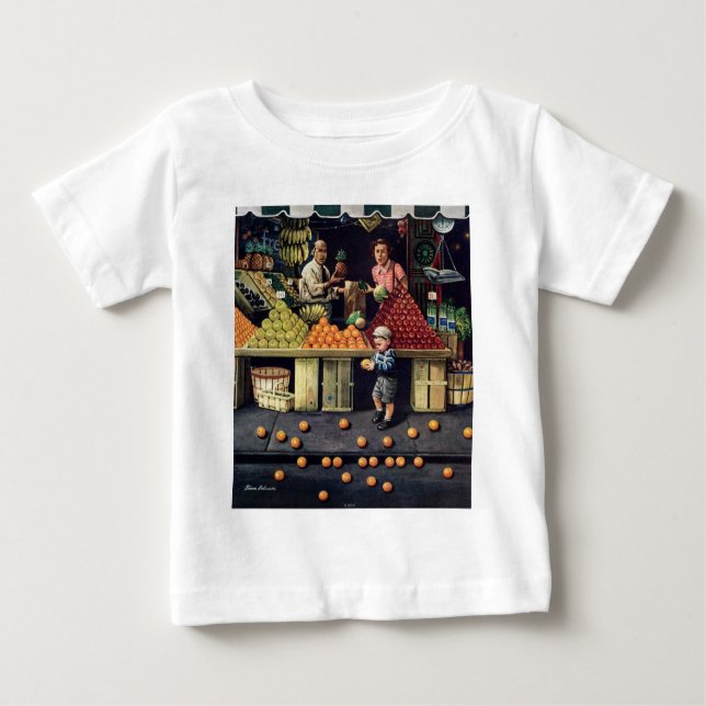 Toddler and Oranges Baby T-Shirt (Front)