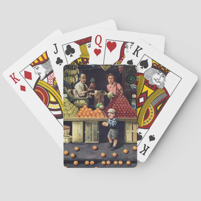 Toddler and Oranges Playing Cards (Back)