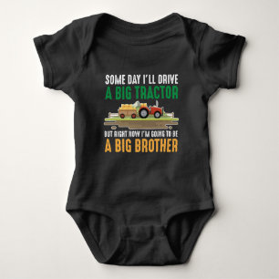 Toddler Big Brother Graphic Tractor Sibling Son Baby Bodysuit