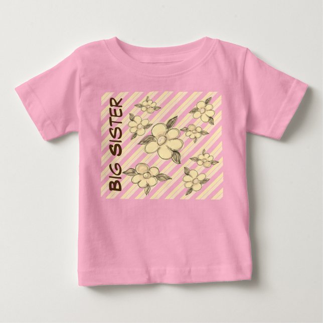 Toddler Big Sister Pink Fancy Tee (Front)