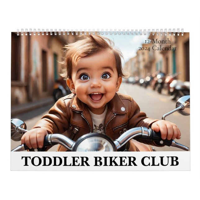 Toddler Biker Club Motorcycle Adventures Calendar (Cover)
