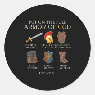 Toddler Boy Armour Of God Brother Son Men Kid Chri Classic Round Sticker
