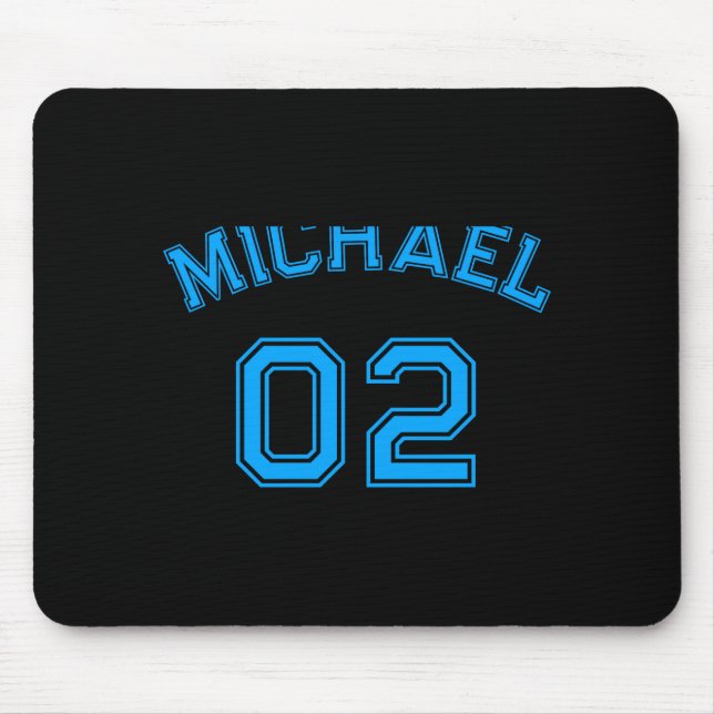 Toddler Boy Blue Name Jersey Number Srts Cotton To Mouse Pad (Front)