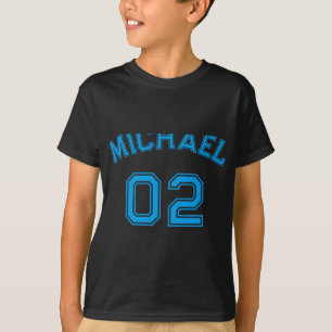 Toddler Boy Blue Name Jersey Number Srts Cotton To T-Shirt