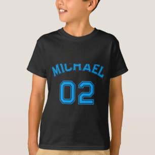 Toddler Boy Blue Name Jersey Number Srts Cotton To T-Shirt