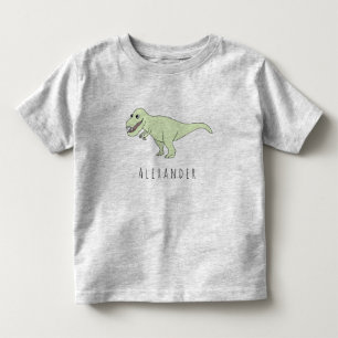 Toddler Boy Doodle T-Rex Dinosaur with Name T-Shirt