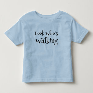 Toddler Boy's Walking in Blue T-Shirt