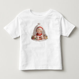 Toddler Christmas T-Shirt Fine Jersey Santa Top
