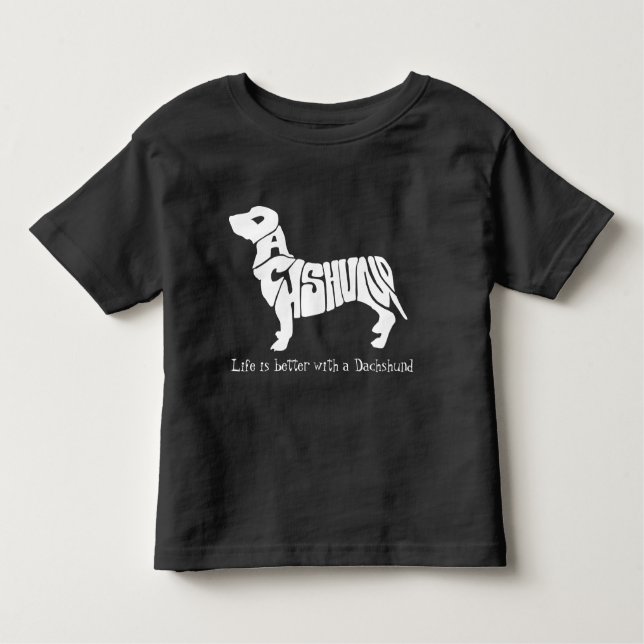Toddler Dachshund Dog T-Shirt (Front)