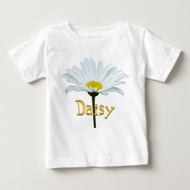 Toddler Daisy T-shirt Personalise Daisy Baby Shirt (Front)