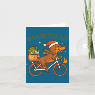 Toddler Doxycycline Long Hair Dachshund Christmas  Card