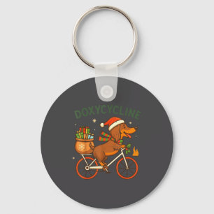 Toddler Doxycycline Long Hair Dachshund Christmas  Key Ring