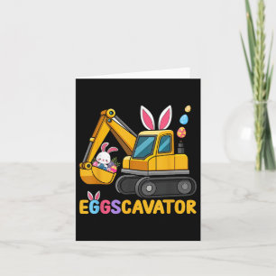 Toddler Easter Shirt Boys Kids Eggscavator Easter Card