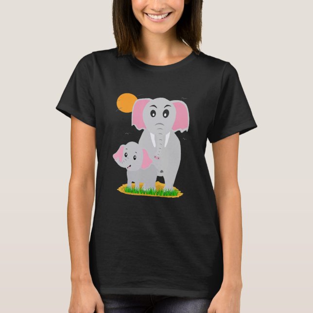 Toddler Elephan  Elephants T-Shirt (Front)