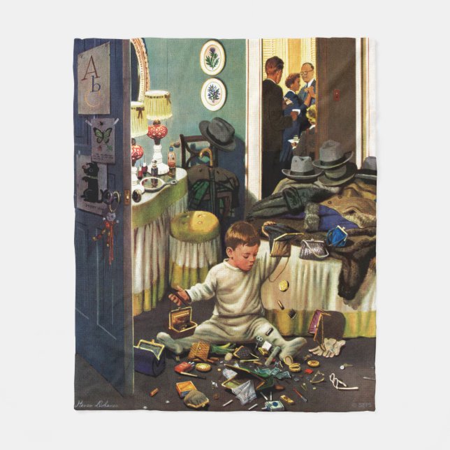 Toddler Empties Purses Fleece Blanket (Front)