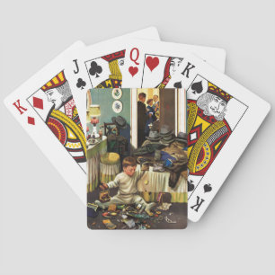 Toddler Empties Purses Playing Cards