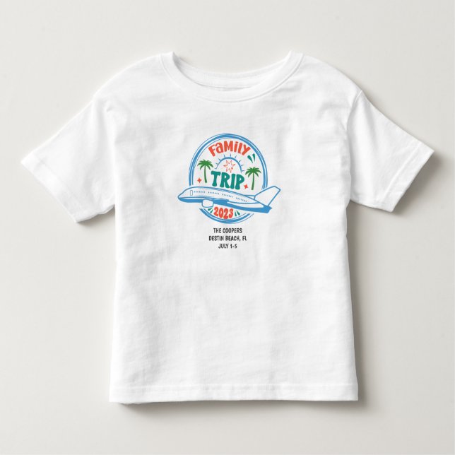 Toddler Family Vacation Beach Summer Custom T-Shirt (Front)