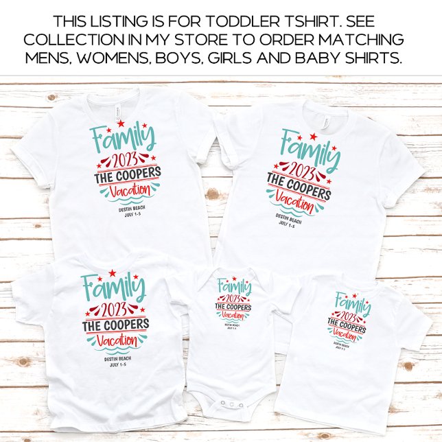 Toddler Family Vacation Beach Summer Custom T-Shirt (Creator Uploaded)