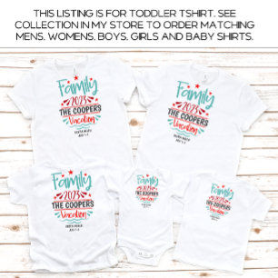 Toddler Family Vacation Beach Summer Custom Toddler T-Shirt