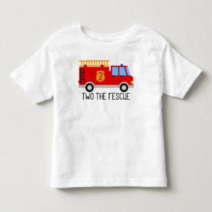 Toddler Fire Truck Birthday: Two The Rescue T-Shirt
