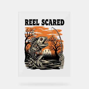 Toddler Fishing Halloween Acrylic Sign