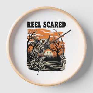 Toddler Fishing Halloween Clock