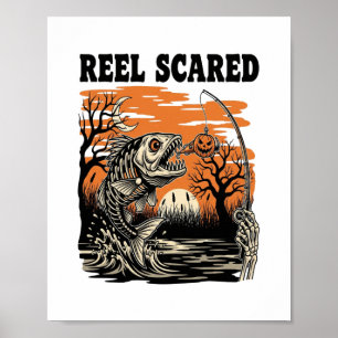 Toddler Fishing Halloween Poster