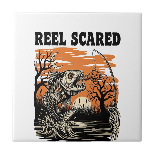 Toddler Fishing Halloween Tile (Front)