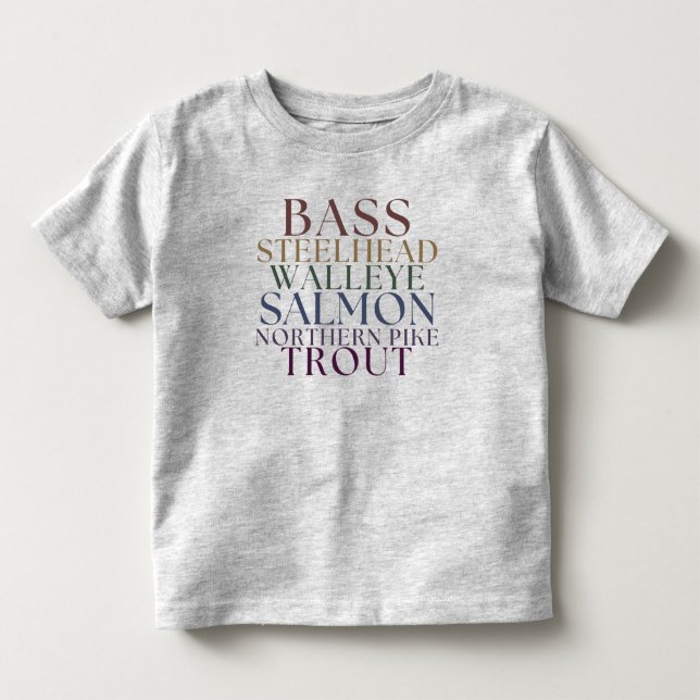 Toddler Fishing Michigan Theme Tee (Front)