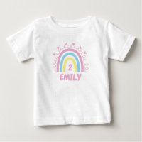 Toddler Girl Birthday Cute Rainbow Custom Name