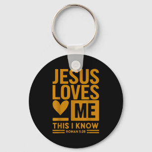 Toddler Girl Jesus Loves Me This I Know Christian Key Ring