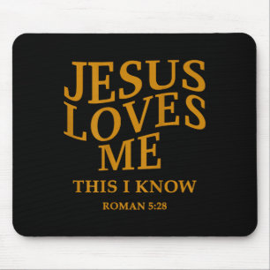 Toddler Girl Jesus Loves Me This I Know Christian Mouse Pad
