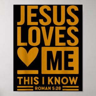 Toddler Girl Jesus Loves Me This I Know Christian  Poster