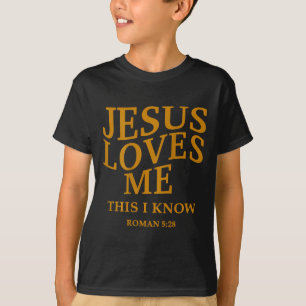 Toddler Girl Jesus Loves Me This I Know Christian  T-Shirt