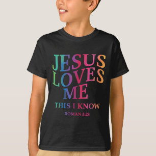 Toddler Girl Jesus Loves Me This I Know Christian  T-Shirt