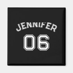 Toddler Girl Name Jersey Number Srts Nk Cotton Tod Magnet
