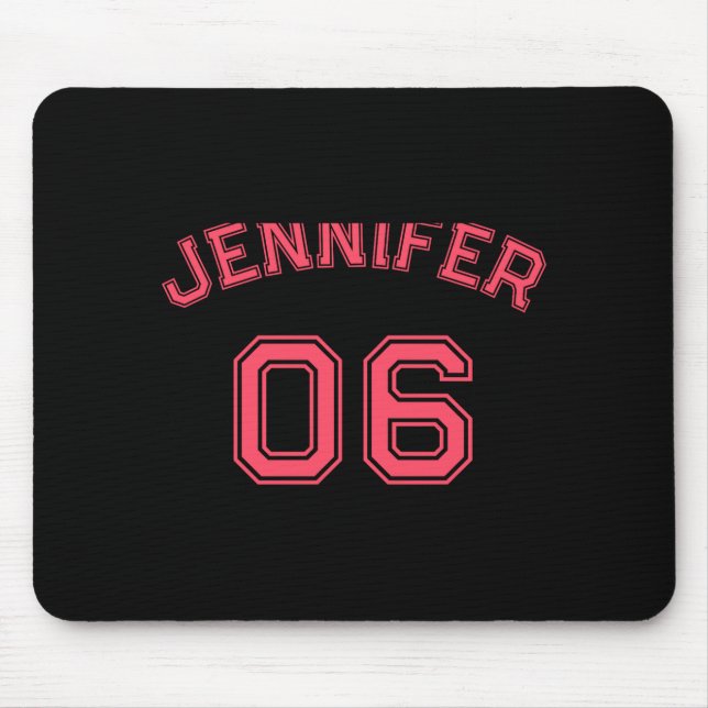 Toddler Girl Nk Name Jersey Number Srts Cotton Tod Mouse Pad (Front)