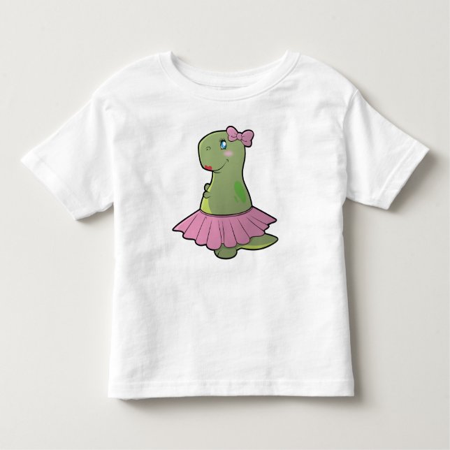 Toddler Girls Dinosaur T-Rex Dress Toddler T-Shirt (Front)