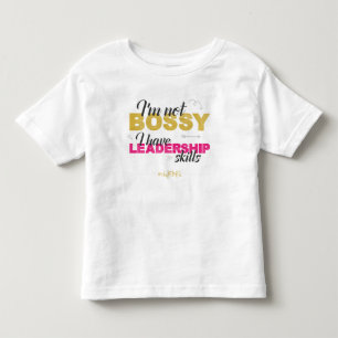 Toddler Girls Ruffle Shirt Not Bossy Leadership