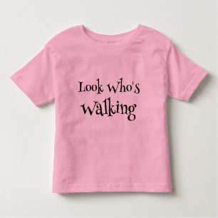 Toddler Girl's Walking in Pink Toddler T-Shirt