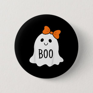 Toddler Halloween Boo Ghost With A Bow Girls Hallo 6 Cm Round Badge