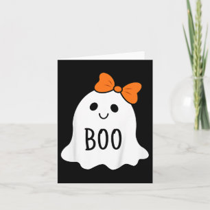 Toddler Halloween Boo Ghost With A Bow Girls Hallo Card