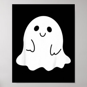 Toddler Halloween Boo Ghost With A Bow Girls Hallo Poster