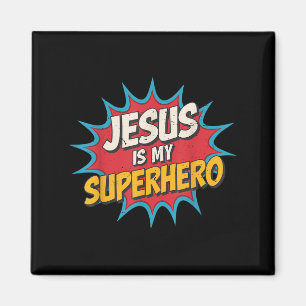 Toddler Jesus Is My Superhero Christian God Son Br Magnet