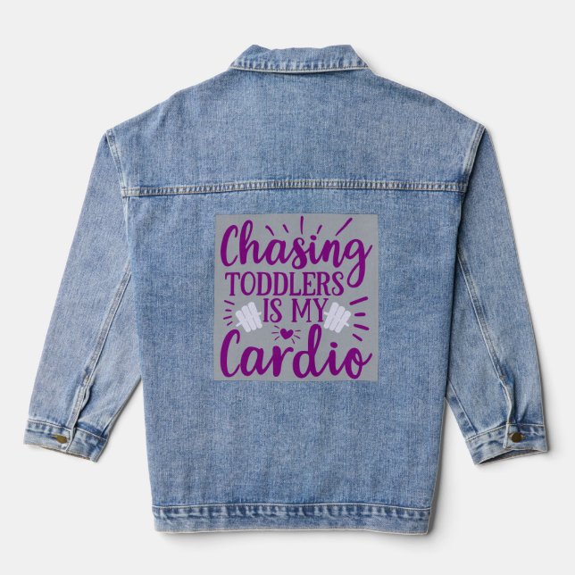 Toddler Love Mum  Denim Jacket (Back)