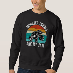 Toddler Monster Truck Are My Jam Costume Women Boy Sweatshirt