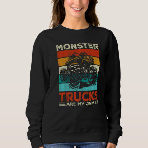 Toddler Monster Truck Are My Jam Costume Women Boy Sweatshirt