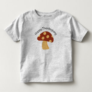 Toddler Mushroom Thanksgiving Outfit T-Shirt