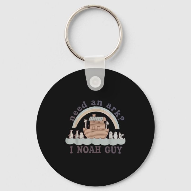 Toddler Need An Ark I A Noah Guy Funny Christian K Key Ring (Front)
