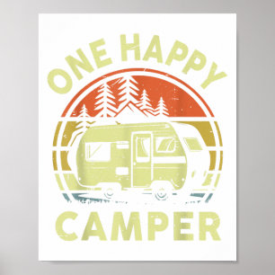 Toddler One Happy Camper Mum Dad Funny Rv Camping Poster